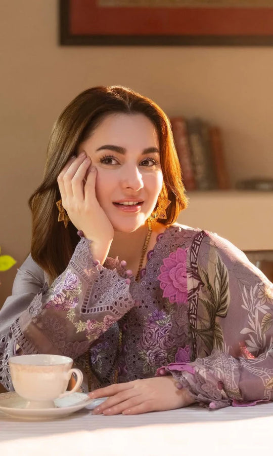 Jade 3 Piece Unstitched Heavy Embroidered Chickan Kari Pure Lawn Suit with Printed Lawn Dupatta
