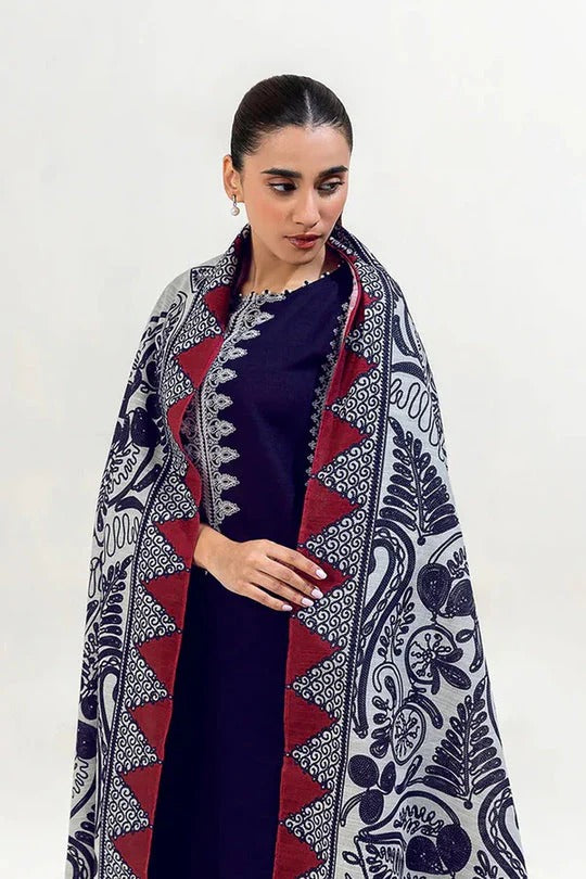BEECHTREE-3PC LAWN EMBROIDERED Suite With Printed Dupatta