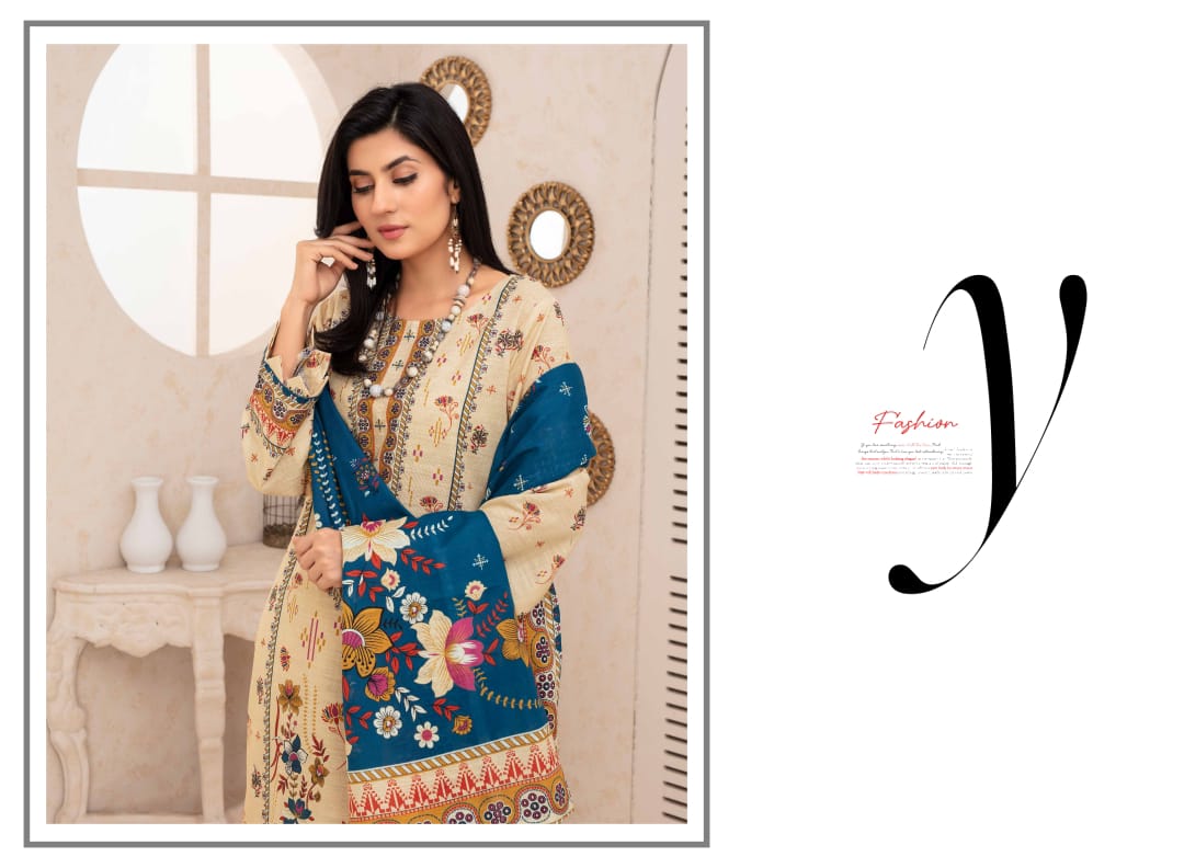 3pc Printed Khaddar Suit