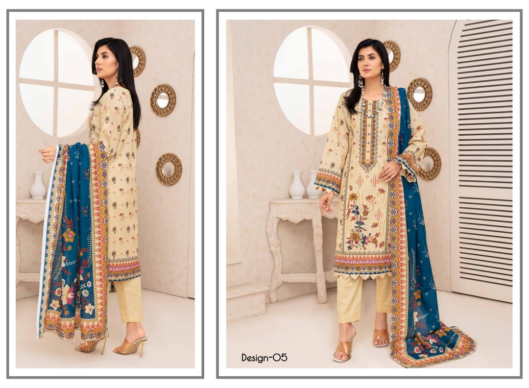 3pc Printed Khaddar Suit