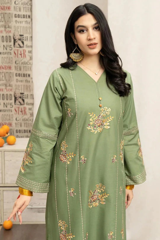 3 Piece Unstitched Heavy Embroidered Dhanak Suit with Printed Woolen Shawl