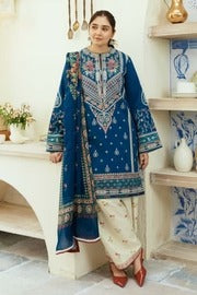 Dhanak Embroidered Shirt Dhanak Embroidered Sleeves Couture Wool Print Shawl Dyed Dhanak Trouser Unstitched 3PC Dress
