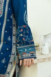 Dhanak Embroidered Shirt Dhanak Embroidered Sleeves Couture Wool Print Shawl Dyed Dhanak Trouser Unstitched 3PC Dress