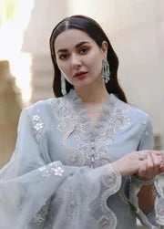 Qalamkar - 3PC Lawn Embroidered Suit