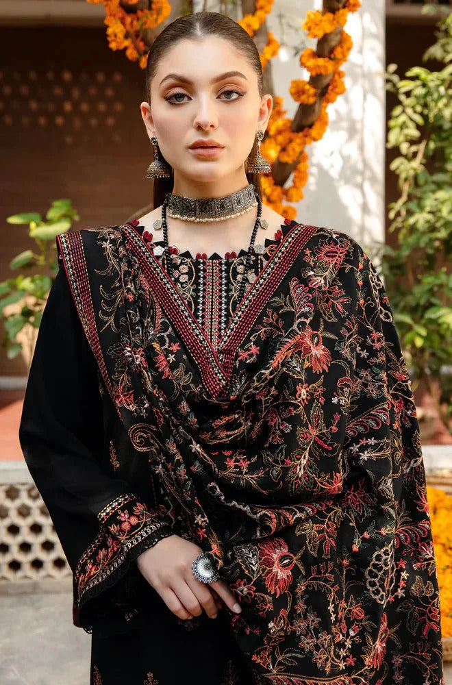 Bareeze - Winter 3PC Dhanak Embroidered Suit